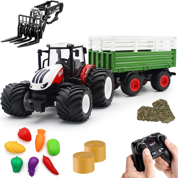 1:24 Scale Remote Control Farm Tractor Set