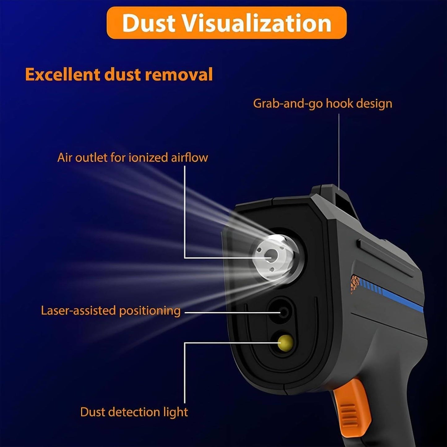 Ionizing Air Duster Gun with Anti-Static Technology
