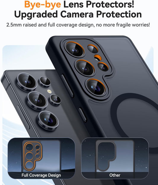 Magnetic Protective Case for Galaxy S25 Ultra – Matte Black