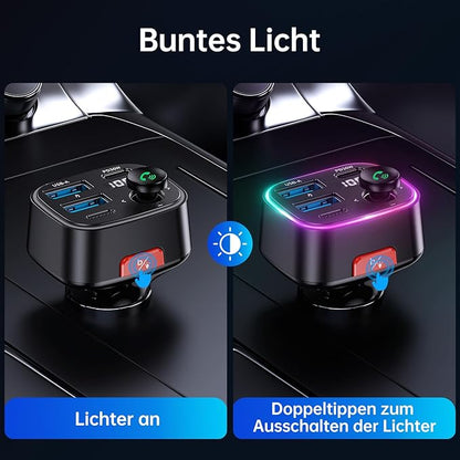 Bluetooth FM Transmitter & 48W USB Car Charger