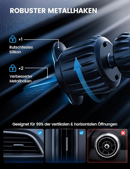 15W Magnetic Wireless Car Charger & Air Vent Phone Mount