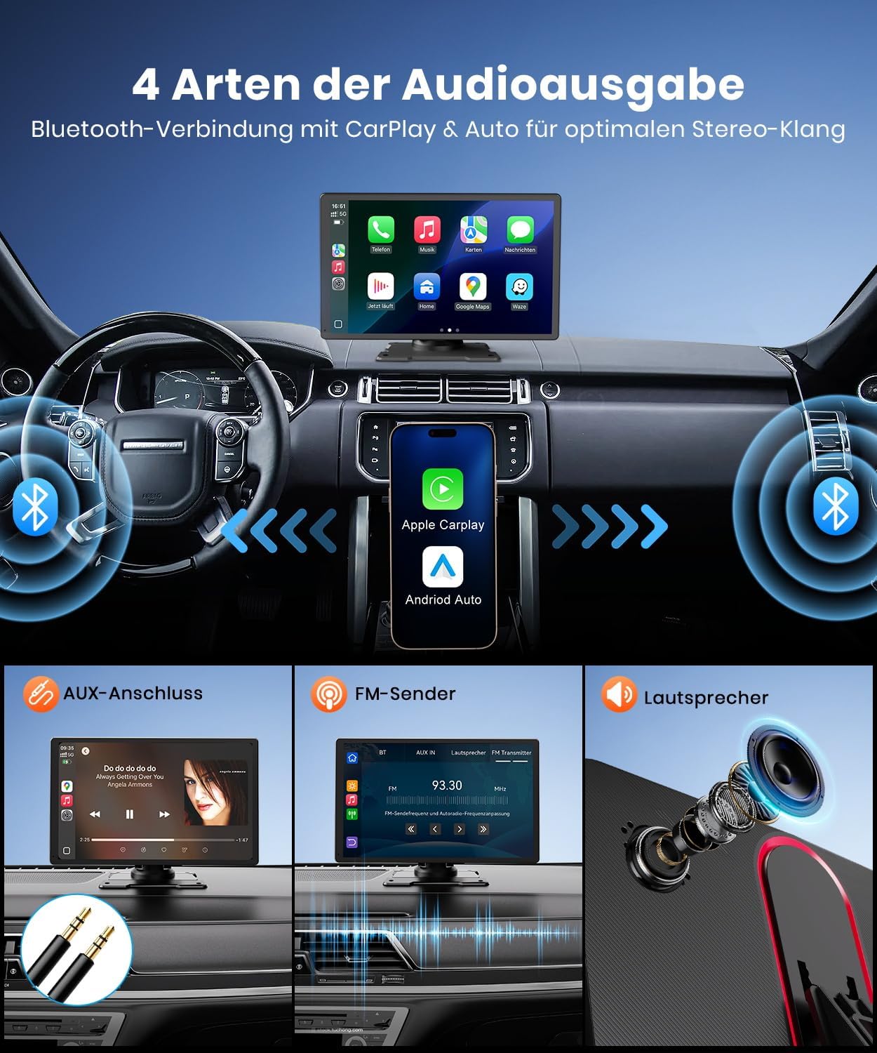 9.26-Inch Wireless Car Display