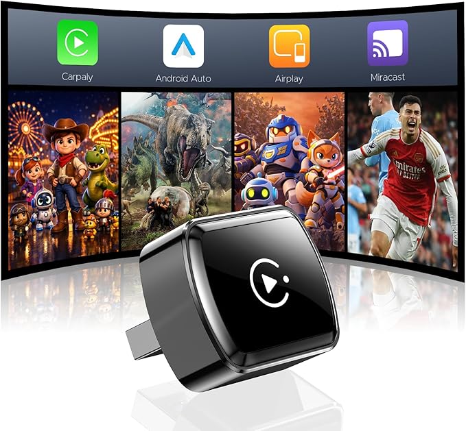 Wireless Car Connectivity Adapter with Screen Casting