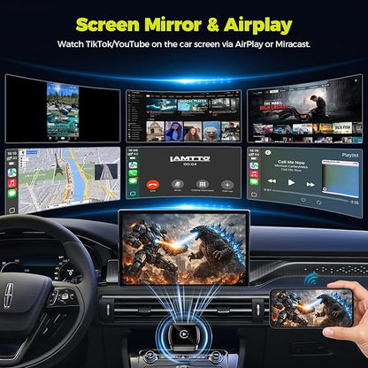 Wireless Car Connectivity Adapter with Screen Casting