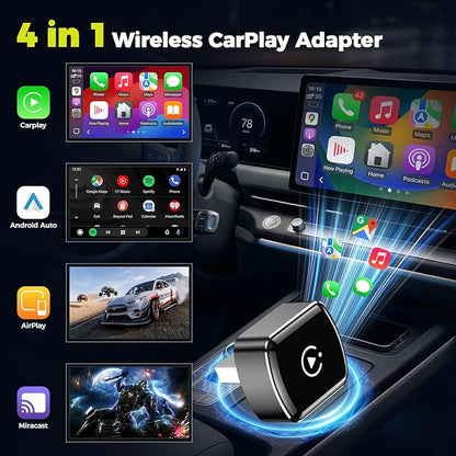 Wireless Car Connectivity Adapter with Screen Casting